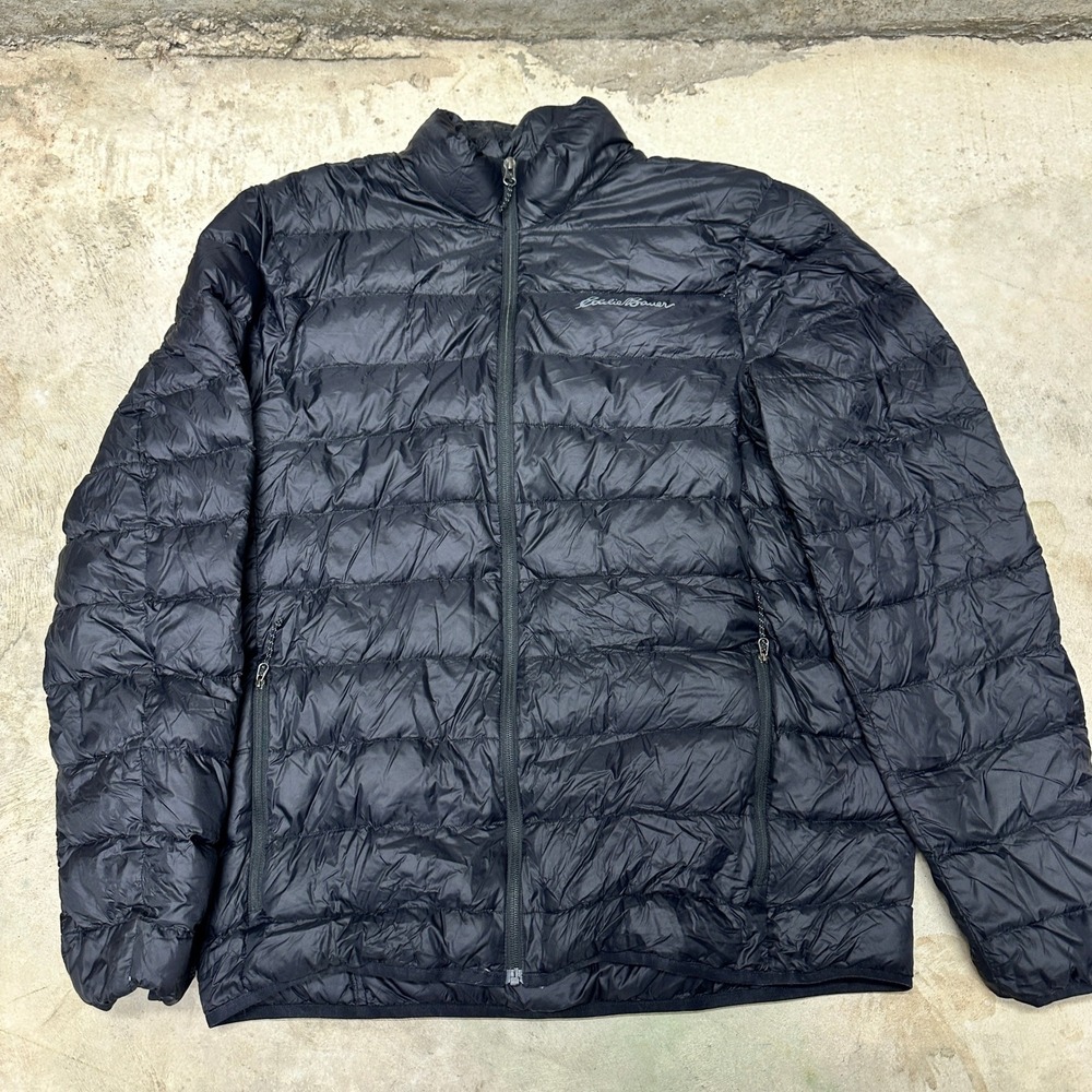 Eddie Bauer EB650 Down‎ Puffer Jacket Black TL Lightweight Insulated